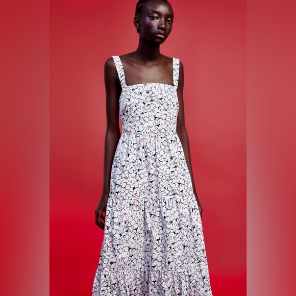 ZARA PRINT DRESS SIZE S - Picture 8 of 17